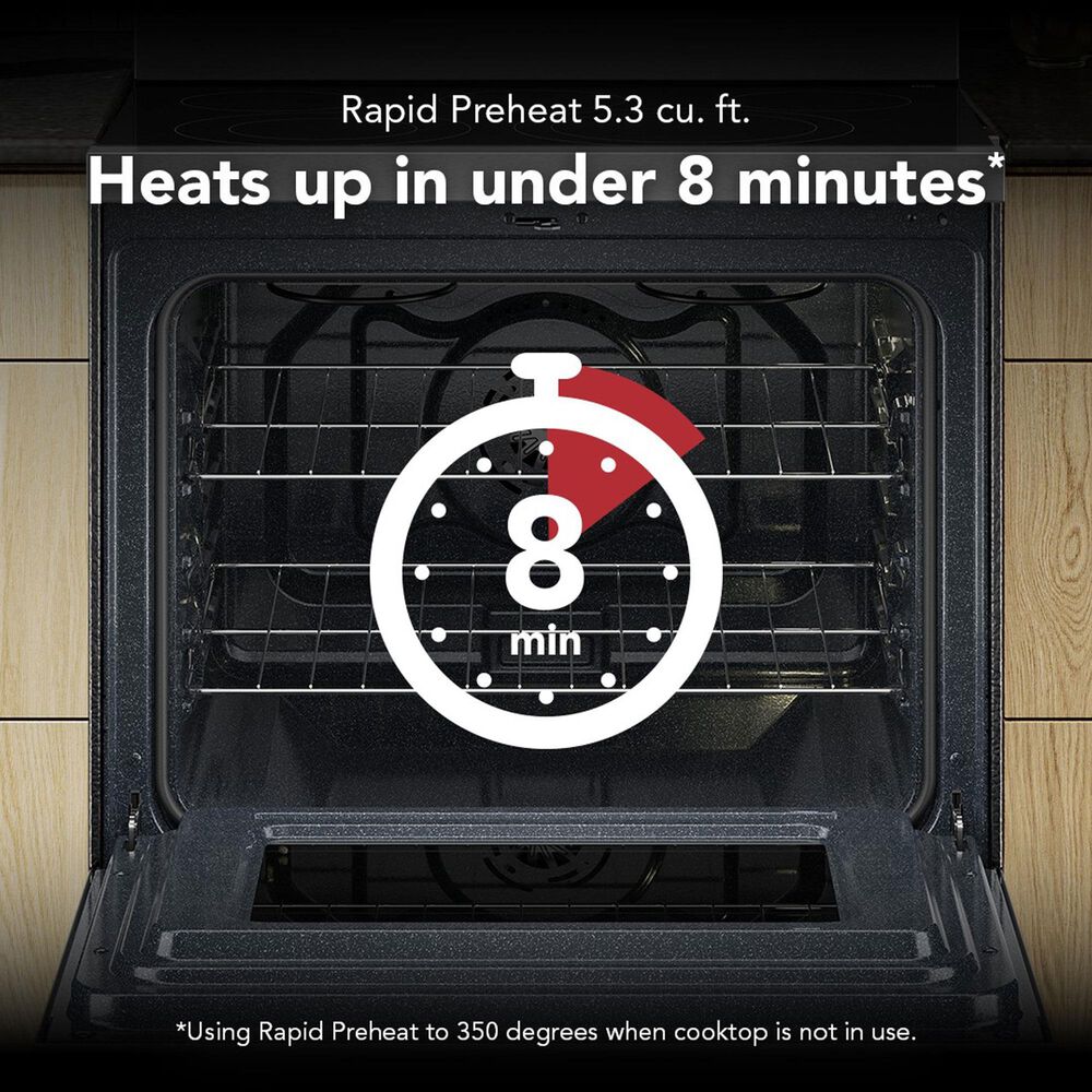 KitchenAid 5.3 Cu. Ft. Smart Freestanding Electric Range in PrintShield Stainless Steel, , large