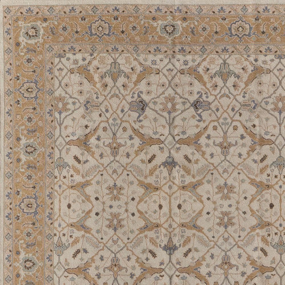 Feizy Corbitt 8&#39; Round Ivory and Gold Area Rug, , large