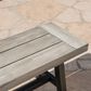 Hearth and Haven 63" Dining Bench in Light Grey Sandblast and Black Rustic, , large