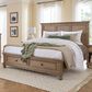 Riva Ridge Oxford King Panel Storage Bed in Tan with USB Ports, , large