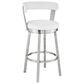 Blue River Bryant 30" Swivel Barstool with White Cushion in Stainless Steel, , large