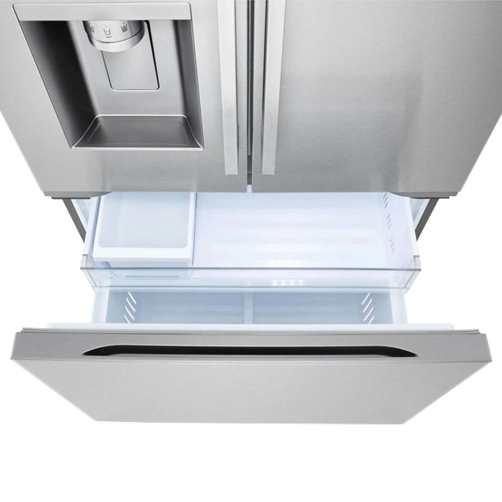 LG 23.7 Cu. Ft. 3-Door French Door Refrigerator with Zero Clearance in PrintProof Stainless Steel, , large