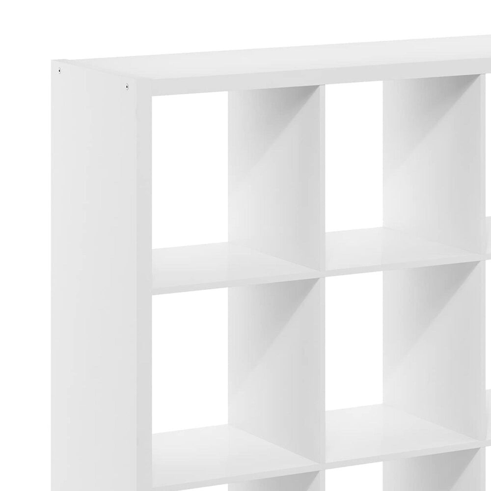 HOMLUX 9-Cube Reversible Open Back Bookshelf in White, , large