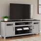 Ashley Darborn 88" XL TV Stand in Light Gray and Brown Cherry, , large