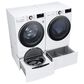 LG 5.0 Cu. Ft. Front Load Washer and 7.4 Cu. Ft. Gas Dryer with TurboWash 360 Laundry Pair in White (Pedestals Sold Separately), , large