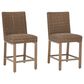 Ashley Walton Bridge Outdoor Bar Stool in Driftwood (Set of 2), , large