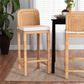 Baxton Studio Zariah Bar Stool in Natural Brown, , large