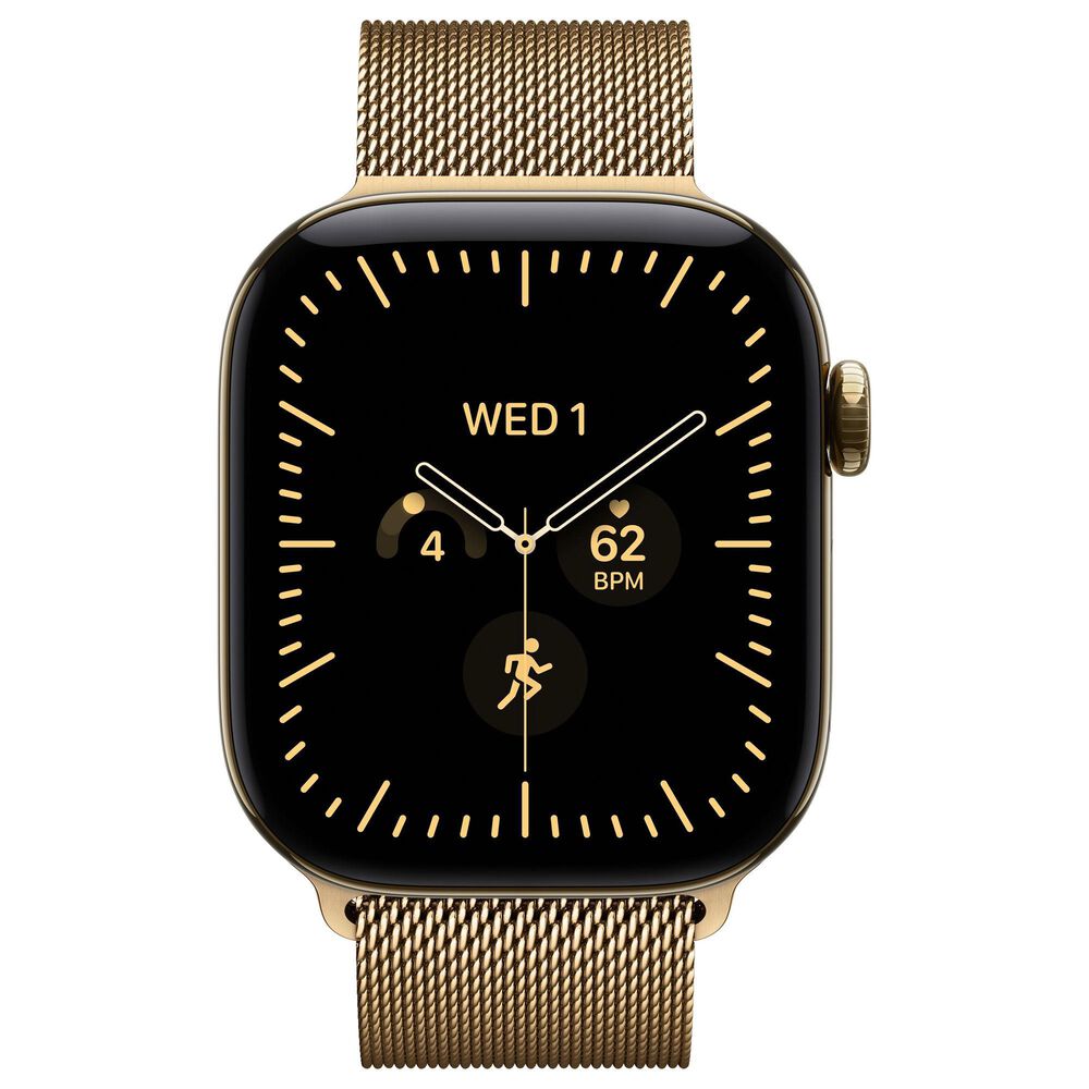 Apple Watch Series 12 (GPS + Cellular) 42mm Radiant Gold Titanium Case with Radiant Gold Milanese Loop, , large