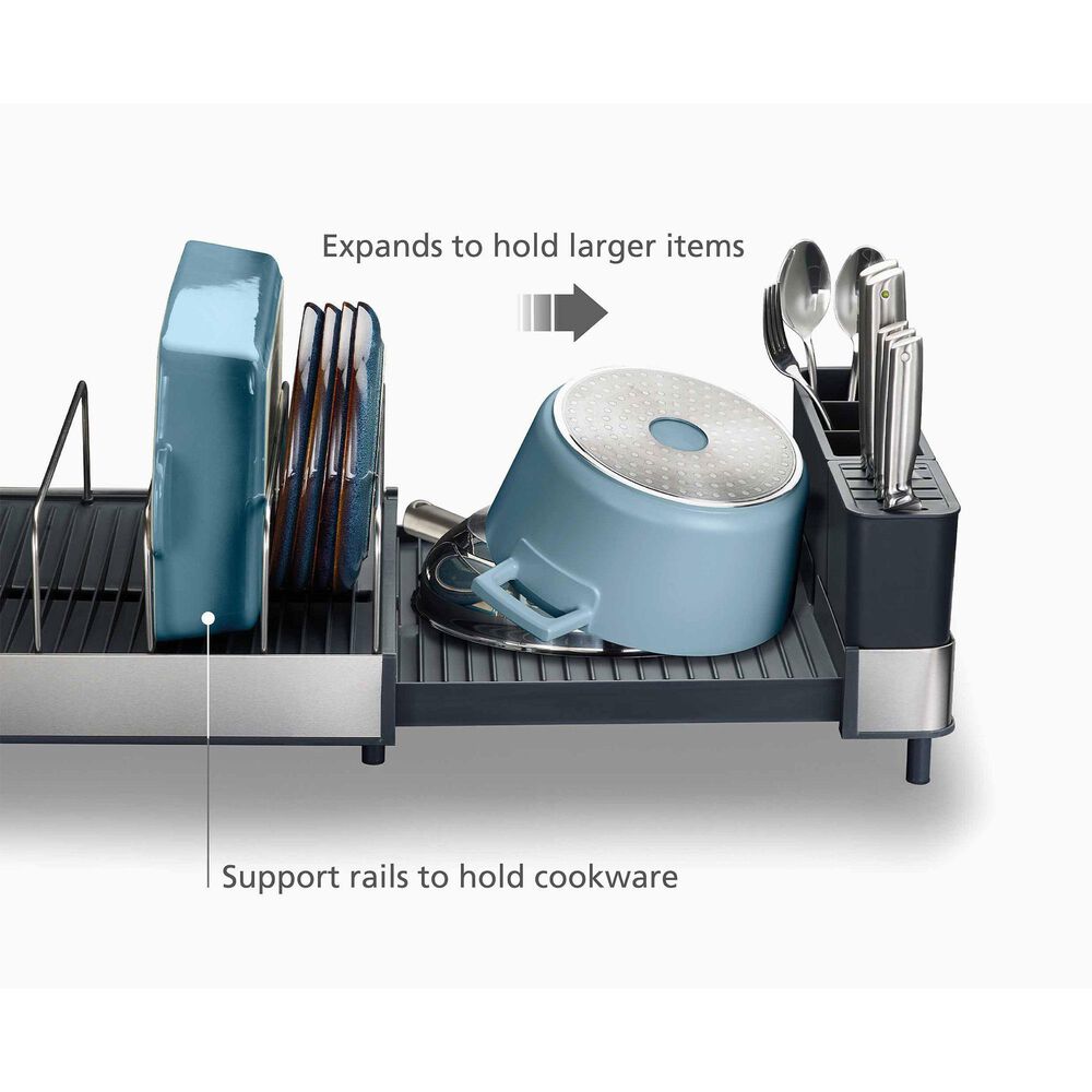 Joseph Joseph Extend Max Stainless-steel Expandable Dish Drainer in Stainless-steel, , large