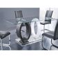 Global Furniture USA Dining Table in White, Silver, Dark Grey and Clear - Table Only, , large