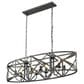 Golden Lighting Alcott 8-Light Linear Pendant in Antique Black and Gold, , large