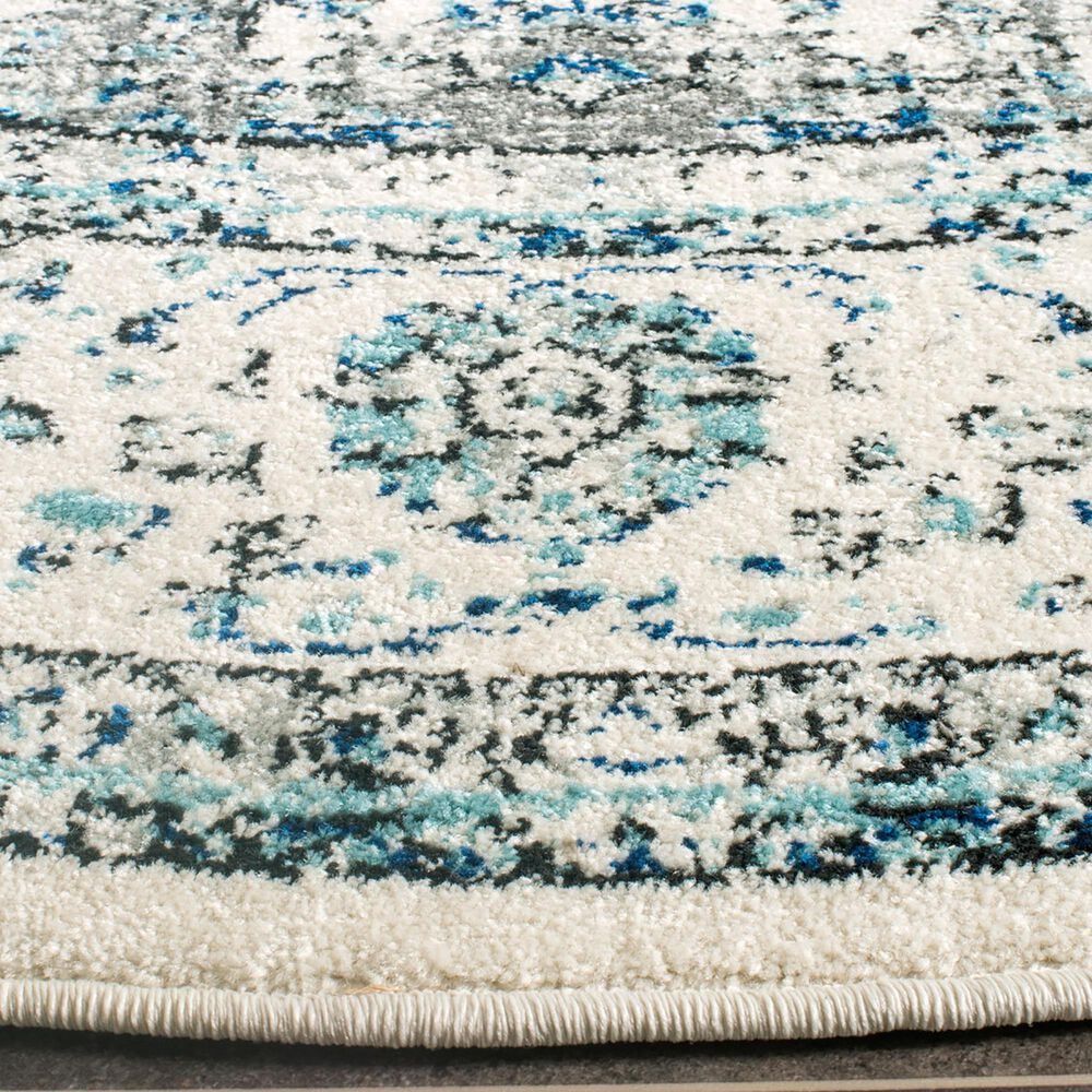 Safavieh Evoke EVK220D 3&#39; Round Gray and Ivory Area Rug, , large