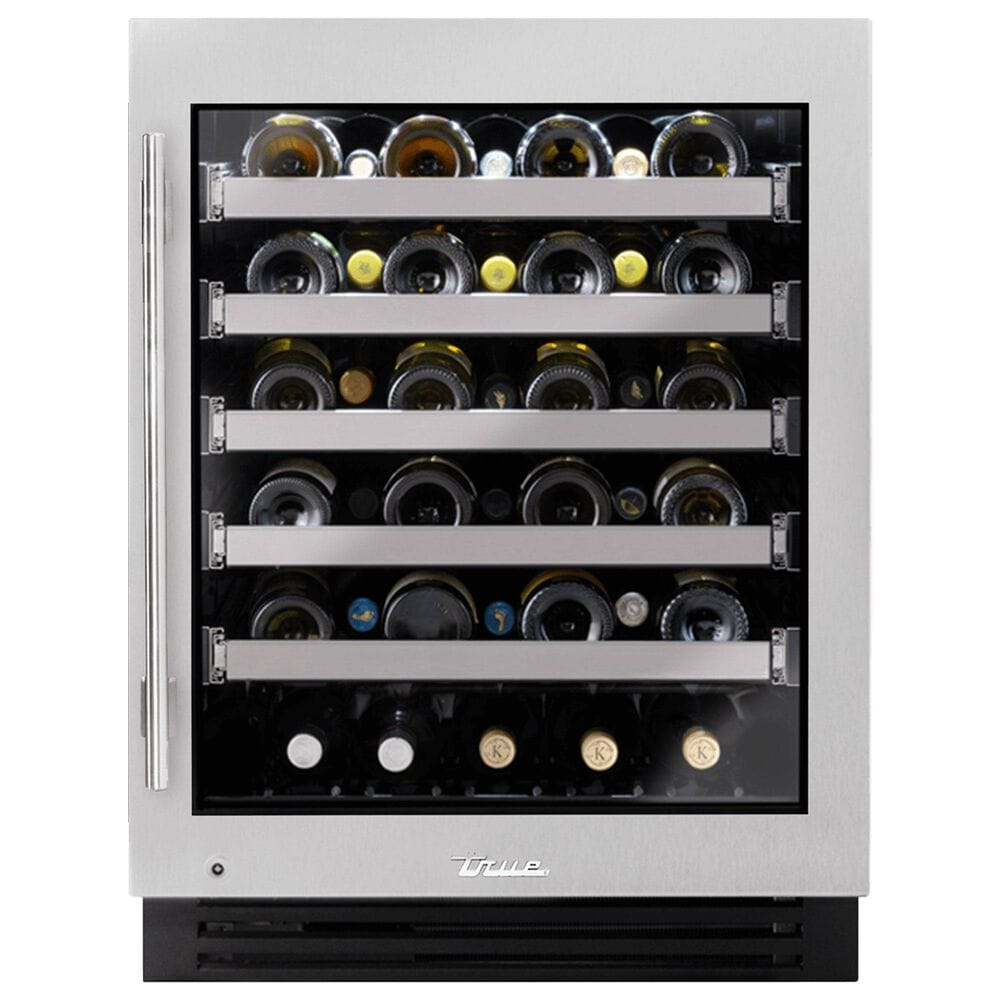 True Residential 5.5 Cu. Ft. Undercounter Wine Cabinet with Right Hinge and Glass Door in Stainless Steel, , large