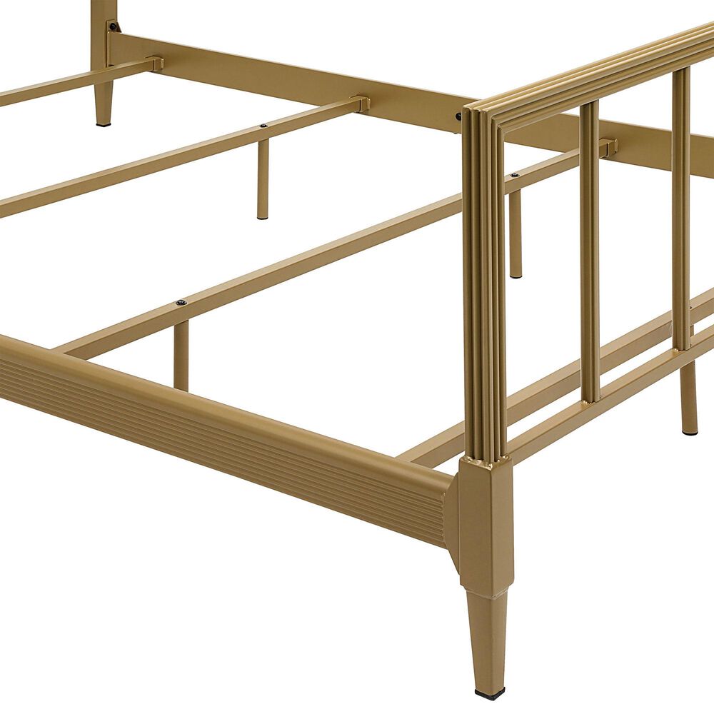 Furniture of America Blair Full Slat Bed in Gold, , large