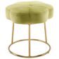 Linon Home Decor Seraphina Vanity Stool with Green Cushion in Gold, , large