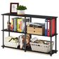 HOMLUX Turn-N-Tube 3-Tier Double Size Storage Display Rack in Black and Grey, , large