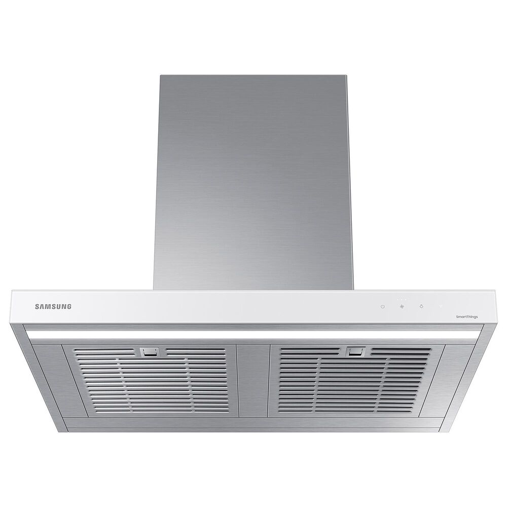 Samsung Bespoke 30&quot; Bespoke Smart Wall Mount Hood in Clean White and Stainless Steel, , large