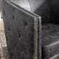 Ashley Brentlow Swivel Chair in Distressed Black, , large