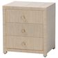 Baxton Studio Quinn 3-Drawer Nightstand in Natural, , large