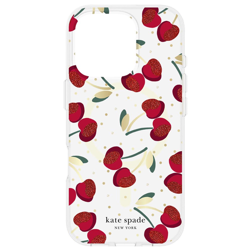 Kate Spade Protective MagSafe Case for Apple iPhone 16 Pro in Cherry Dot, , large
