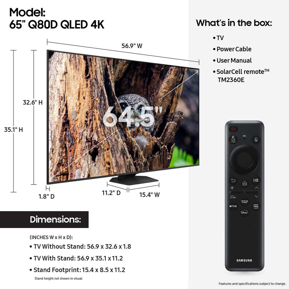 Samsung 75&quot; Class Q80D QLED 4K with HDR in Titan Black - Smart TV, , large