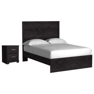 Ashley Belachime Full Panel Bed with Nightstand in Dark Charcoal, , large
