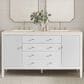 James Martin Vanities Myrrin 60" Double Vanity in Bright White with 3 cm Eternal Marfil Quartz Top, , large