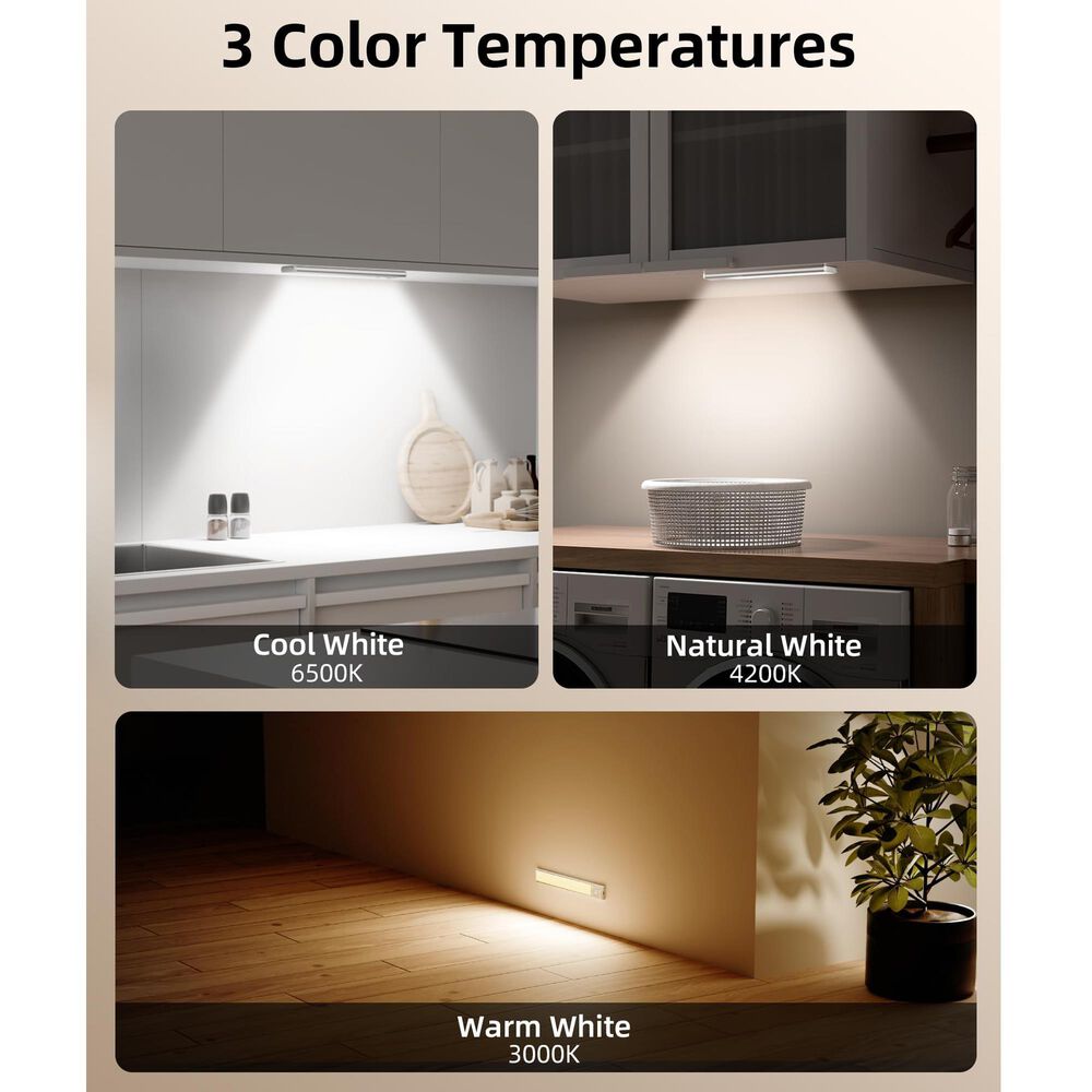 HOMLUX 8" Under Cabinet Light in Silver (Set of 2), , large