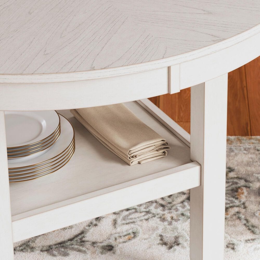 Ashley Erinberg 5-Piece Round Dining Set in Antique White, , large