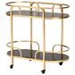 Baxton Studio Leighton 2-Tier Wine Cart in Gold, , large