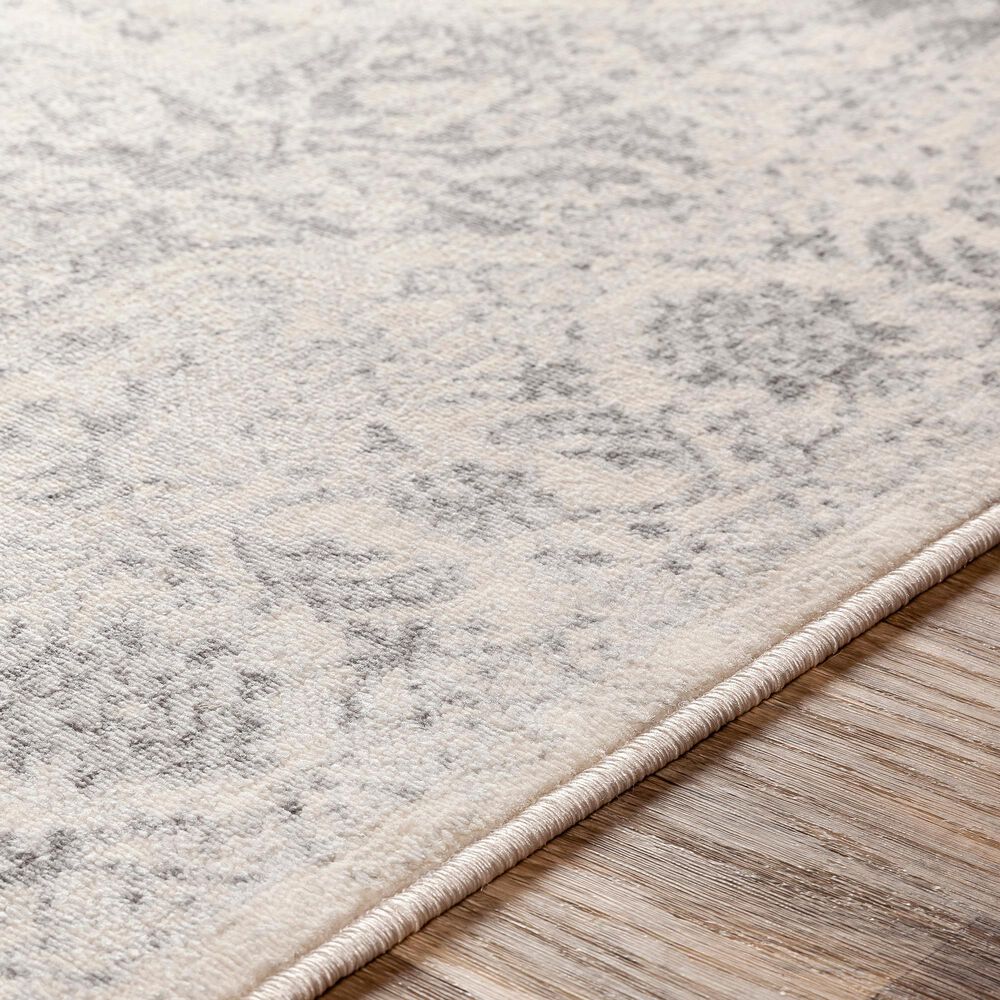 Surya Monaco MOC-2315 2&#39; x 3&#39; Silver Gray and Cream Scatter Rug, , large