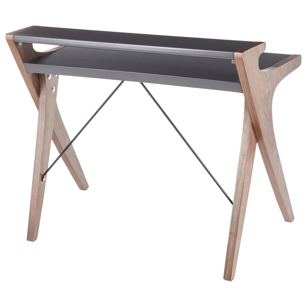 Lumisource Archer Desk in Grey/Walnut, , large
