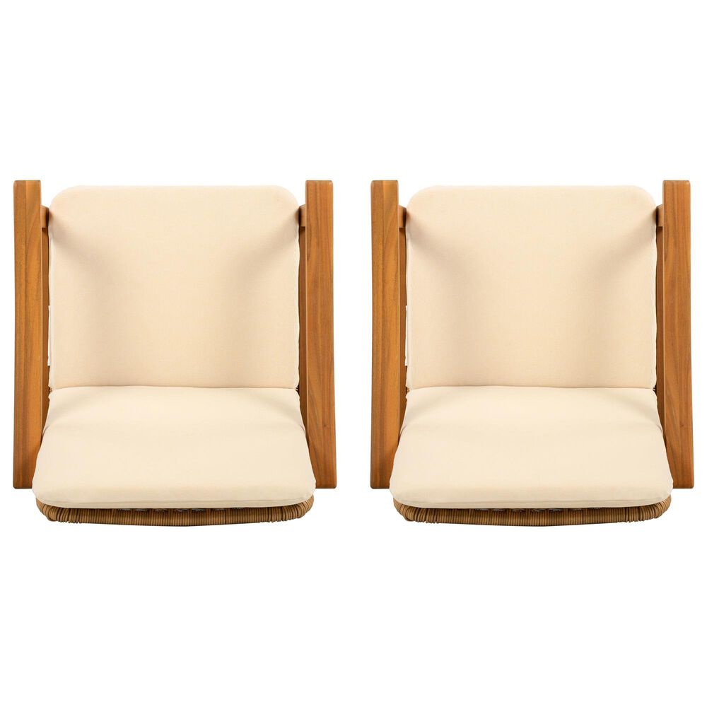 Hearth and Haven Outdoor Dining Chair in Beige (Set of 2), , large