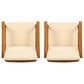 Hearth and Haven Outdoor Dining Chair in Beige (Set of 2), , large