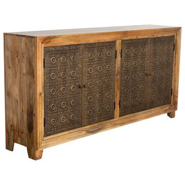 Jaipur Home Mid-Century Modern 4 Door Sideboard in Wood Finish, , large