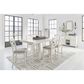 Ashley Robbinsdale Counter Height Dining Table with 2 Leaves in Antique White, , large