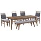 Hawthorne Furniture Oslo 6-Piece Rectangular Dining Set with 24" Leaf in Weathered Chestnut, , large