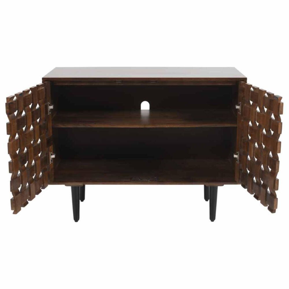 Waltham Trent Woven Front Accent Cabinet in Chestnut, , large