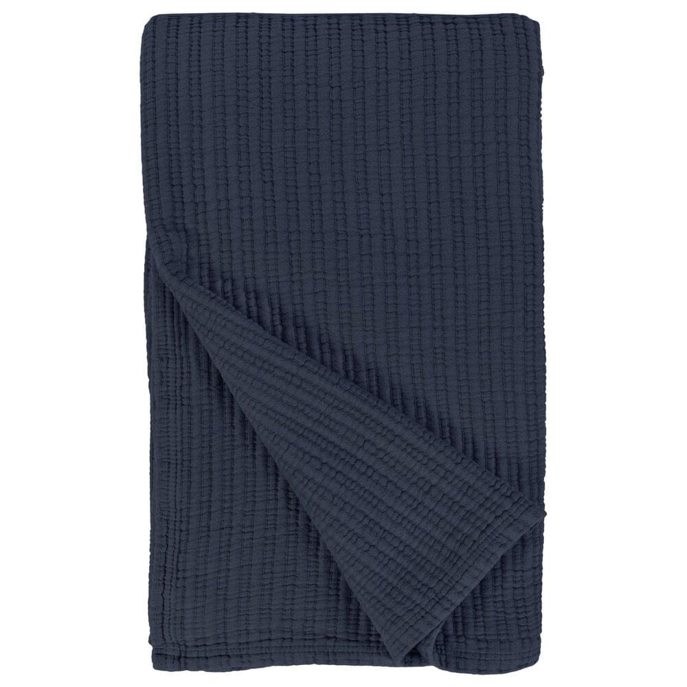 Pom Pom At Home Chatham King Matelasse Blanket in Navy, , large