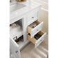 James Martin Vanities De Soto 36" Single Bathroom Vanity in Bright White with 3 cm Arctic Fall Solid Surface Top and Rectangular Sink, , large