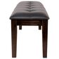 Ashley Haddigan Large Upholstered Dining Bench in Dark Brown, , large