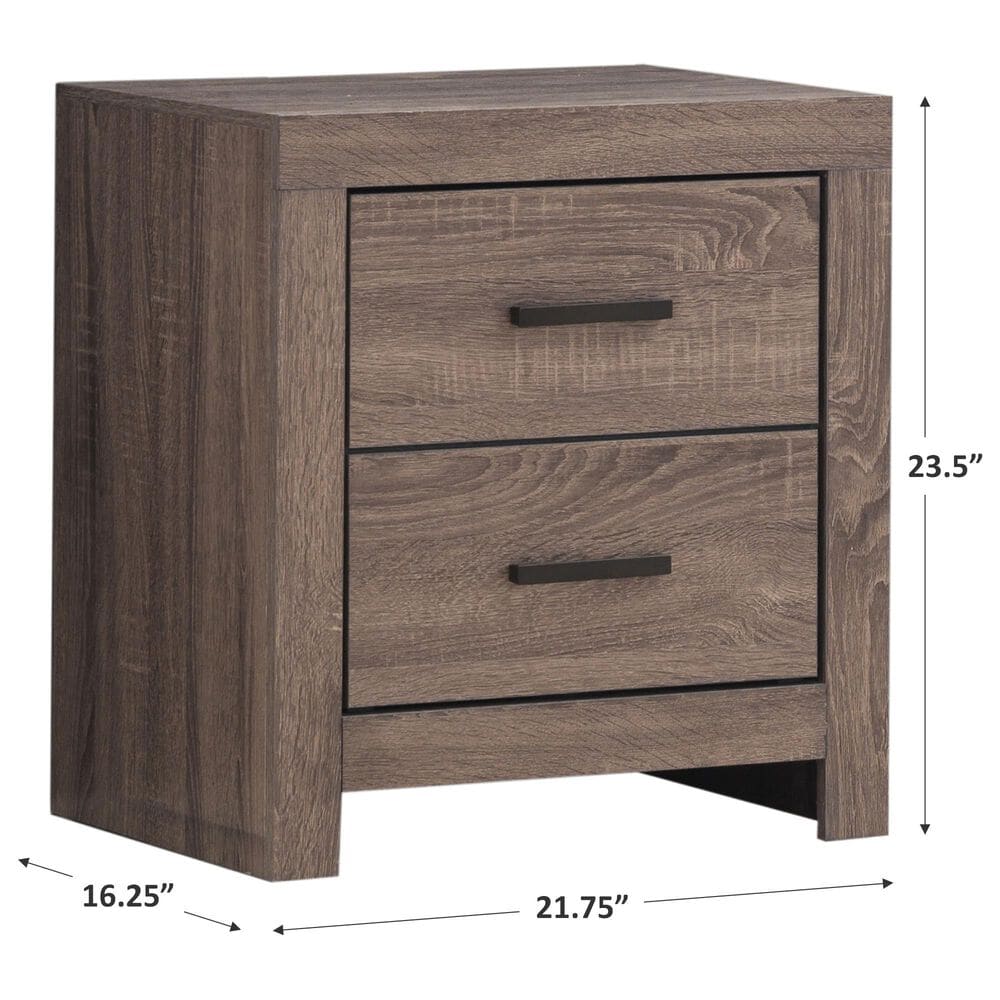 Pacific Landing Brantford 2 Drawer Nightstand in Barrel Oak, , large