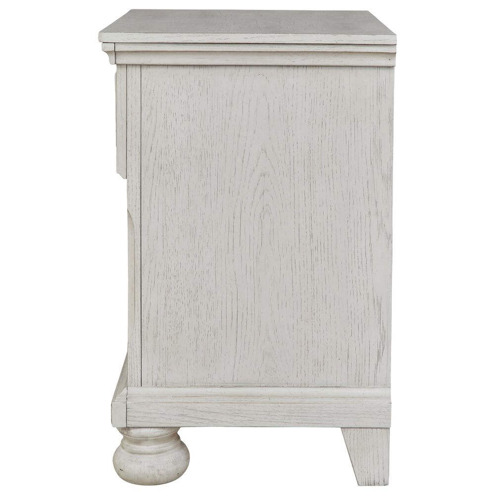 Ashley Robbinsdale 4-Piece Full Storage Bedroom Set in Antique White, , large