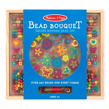 Melissa & Doug Bead Bouquet Deluxe Wooden Bead Set, , large