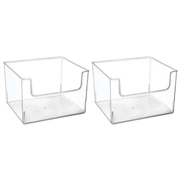 mDesign Office Organizer Bin in Clear (Set of 2), , large