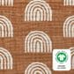 Babyletto Terracotta Rainbow Muslin Swaddle in White and Brown, , large
