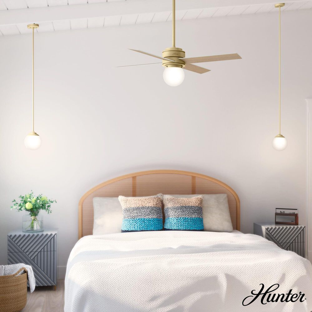 Hunter Hepburn 1-Light Mini Pendant in Painted Modern Brass, , large