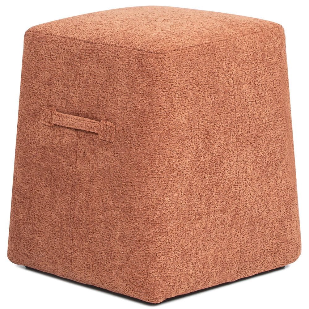 Jennifer Taylor Home Oliver Pouf in Spice Orange, , large
