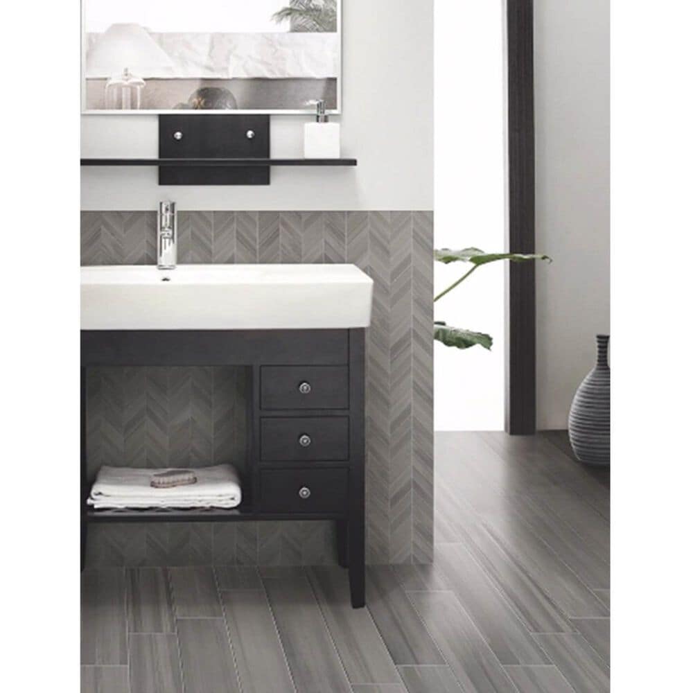 MS International Watercolor Graphite 12&quot; x 24&quot; Porcelain Tile, , large