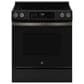 GE Appliances 2-Piece Kitchen Packages with 30" Slide-In Electric Range and 1.9 Cu. Ft. Over-the-Range Microwave Oven in Fingerprint Resistant Black Slate, , large